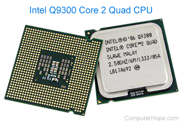Intel Q9300 Core 2 Quad CPU.