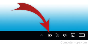 Windows 10 battery meter icon