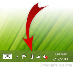 Windows 8 battery meter icon