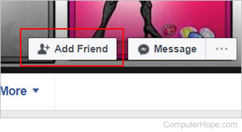 Facebook Add Friend button