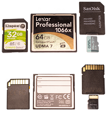 Examples of memory cards