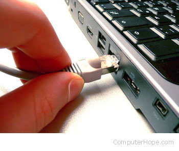 Plugging a plug into a computer