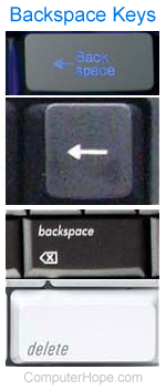 Backspace key examples