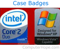 Computer case badges