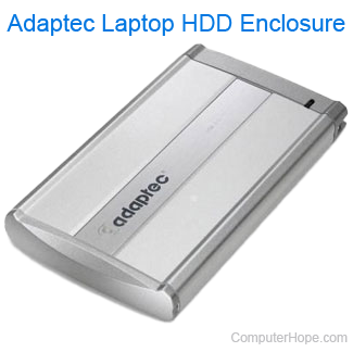 Adaptec laptop hard disk drive enclosure