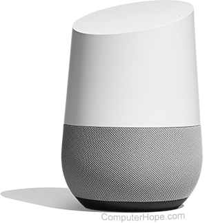 Photo: A Google Home speaker.