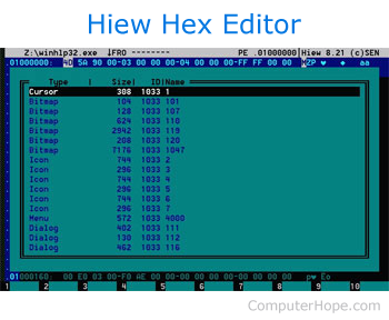 Hiew hex editor