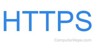 HTTPS in blue lettering.