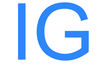 IG in blue lettering