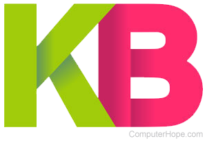 Green letter K and pink letter B.