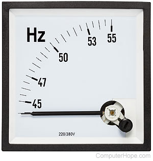 Hertz frequency meter.