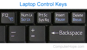 Laptop control keys