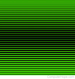 several lines on a green background