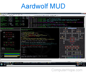 Aardwolf, an example of a MUD or multi-user dungeon.