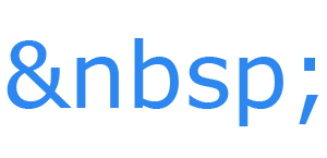 nbsp or non-breaking space