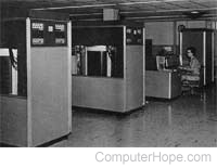 Two IBM 305 RAMAC computers