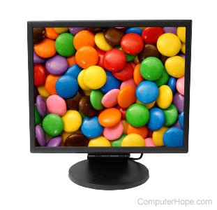 Screensaver showing candy.