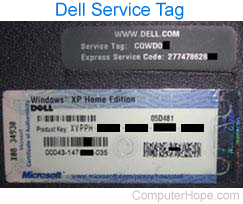Dell Service Tag
