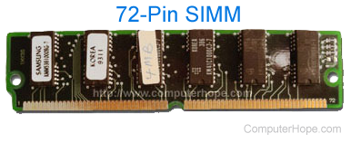 SIMM with 4 MB of memory and 72-pinns